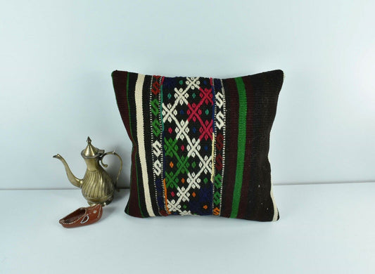 Kilim Pillow Cover 14x14 Vintage Home Decorative Sofa Couch Cushion A1729