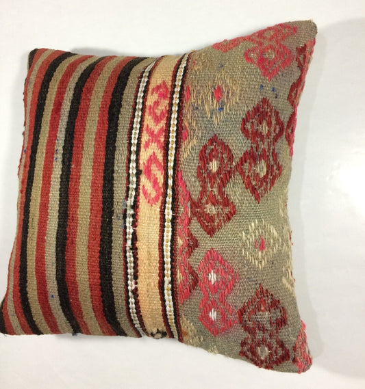 16x16 Ethnic Vintage Turkish Rug Pillow Cover Home Decorative Boho Cushion 756