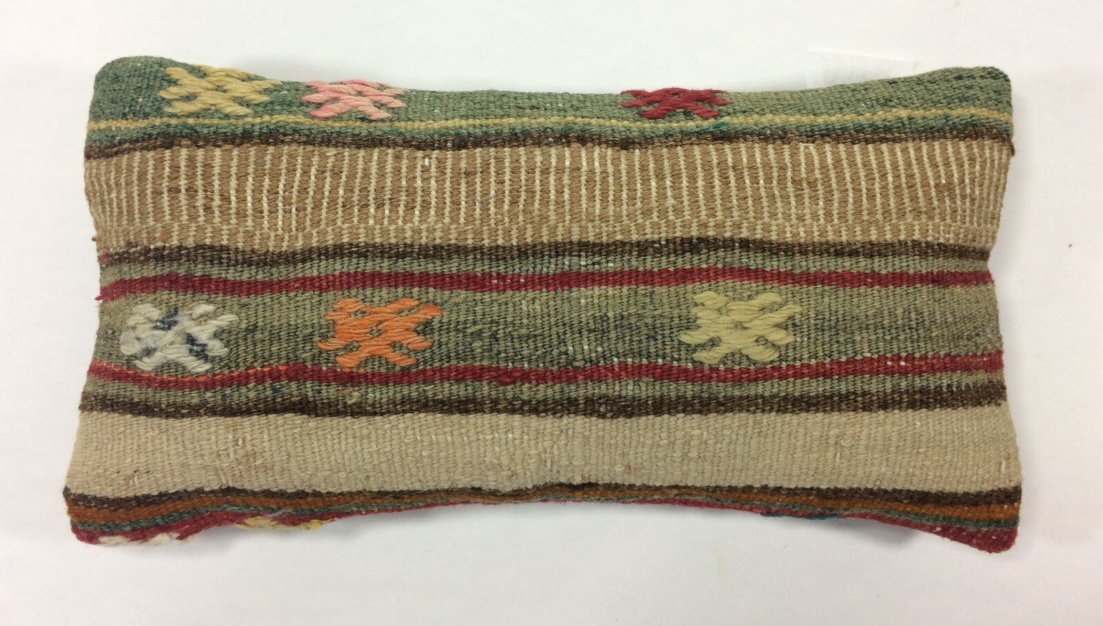 Turkish Cushion Cover 8"x16" Handmade Vintage Boho Ethnic Throw Pillow Case 1241