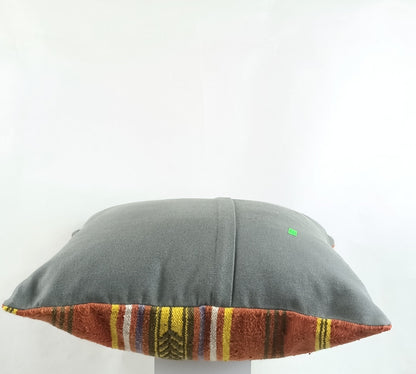 20x20 Kilim Pillow Cover Handmade Vintage Oushak Kilim Cushion Cover 2537