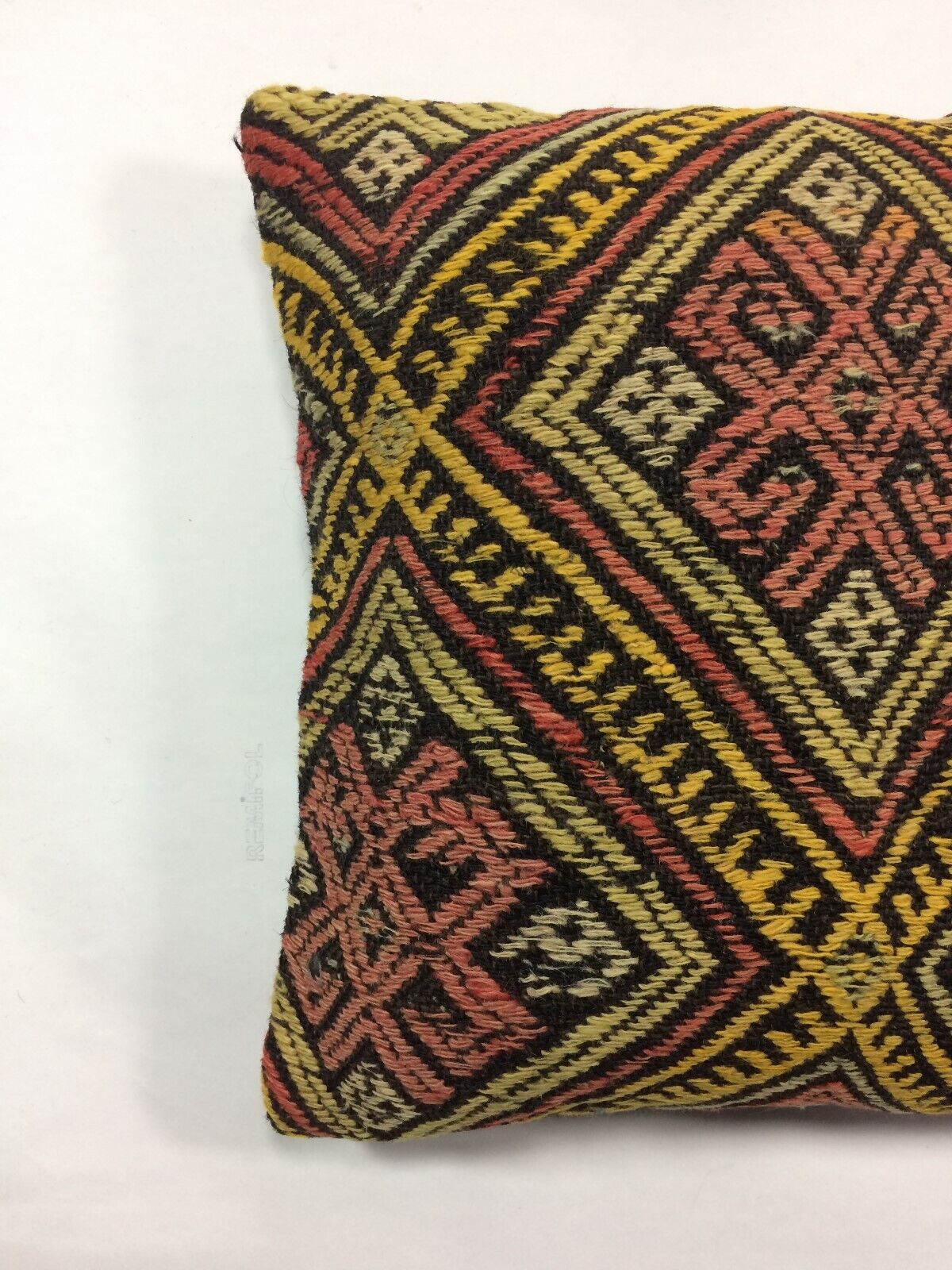 Vintage Kilim Pillow Cover 16x16 Turkish Embroidered Handmade Bohemian  A18