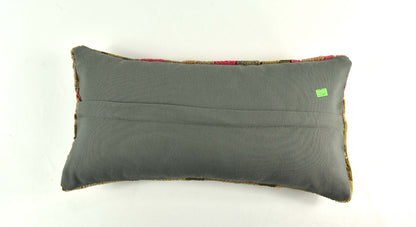 10x20 Kilim Lumbar Pillow Cover Vintage Ethnic Oushak Kilim Pillow Cover 3761