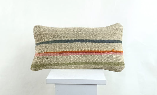 Turkish Cushion Cover 8"x16" Handmade Vintage Boho Ethnic Throw Pillow Case 2627