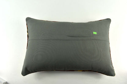 Kilim Pillow Cover 16x24 Tribal Vintage Turkish Carpet Lumbar Pillow Cover 3917