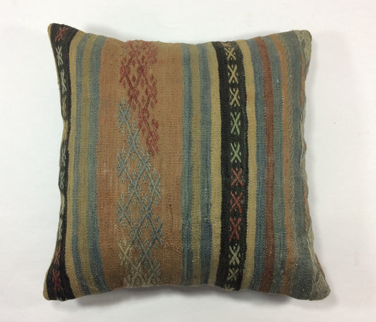 18"x18" Kilim Pillow Cover  Handmade Turkish Vintage Cushion Tribal Lumbar 1277