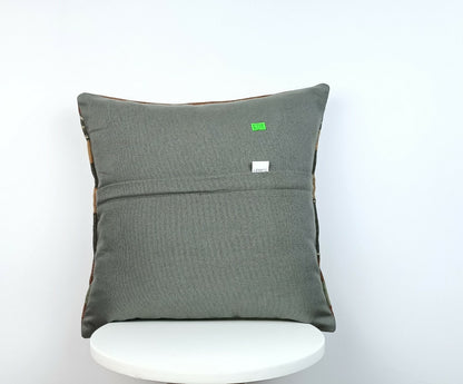 Traditional Kilim Cushion Cover 16x16 Handmade Turkish Tribal Pillow Cover E175