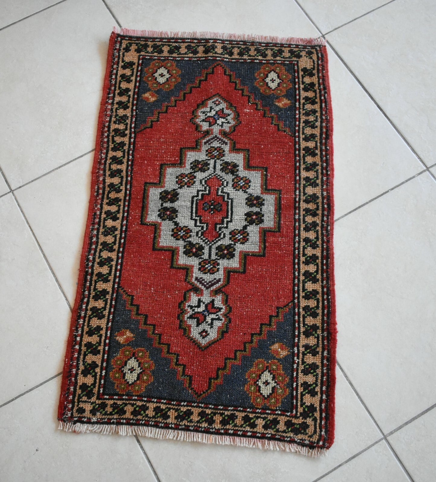  Oushak Runner 3.1x1.7 ft Vintage Turkish Runner Floor Runner Faded Runner Y23
