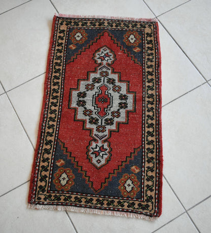 Oushak Runner 3.1x1.7 ft Vintage Turkish Runner Floor Runner Faded Runner Y23