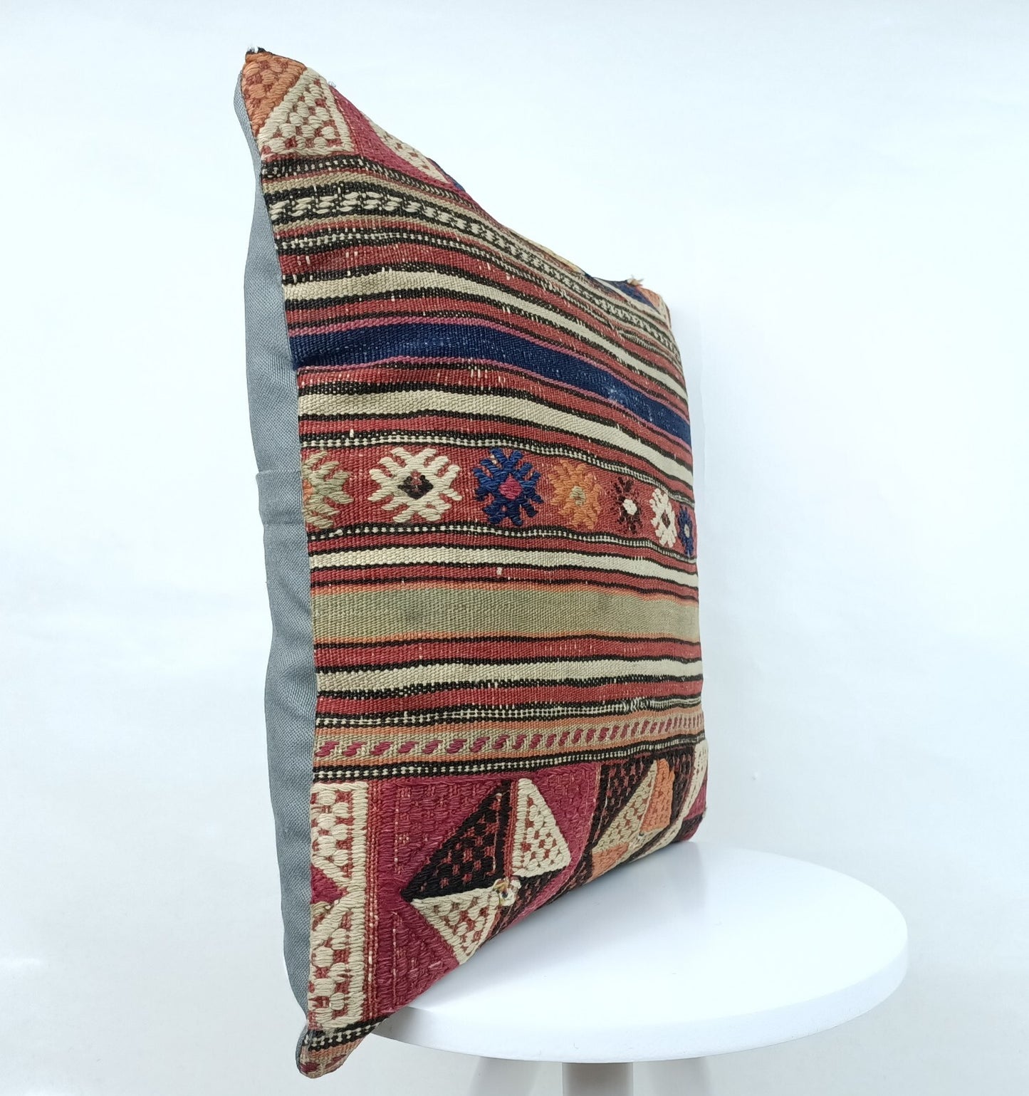 18"x18" Kilim Pillow Cover  Handmade Turkish Vintage Cushion Tribal Lumbar A386