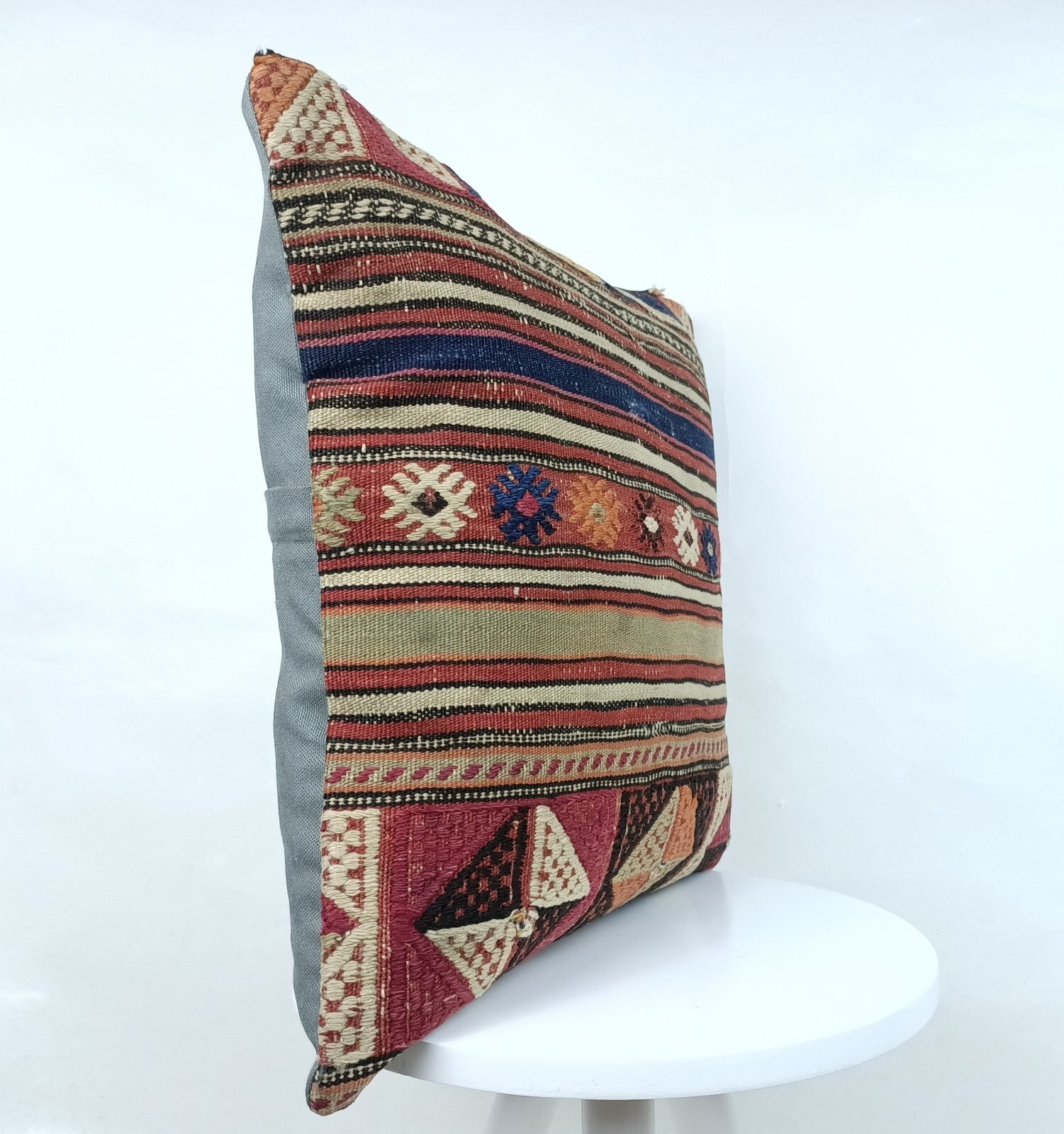 18"x18" Kilim Pillow Cover  Handmade Turkish Vintage Cushion Tribal Lumbar A386