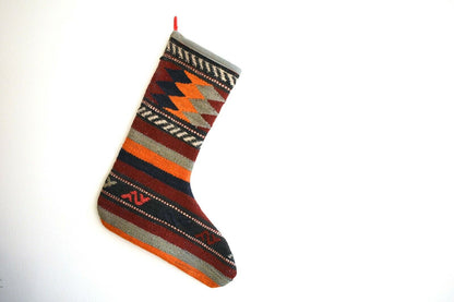 Kilim Christmas Stocking Rug Christmas Socks Christmas Decoration Xmas Gift S93