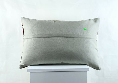 Kilim Pillow Cover 16x24 in Traditional Handmade Anatolian Lumbar Cushion A1470