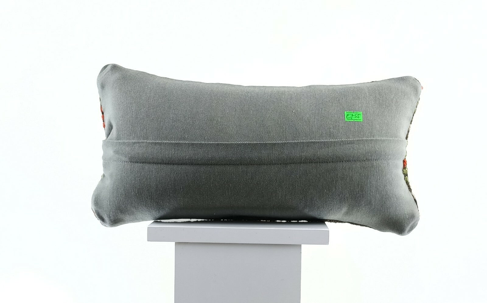 Anatolian Traditional Kilim Lumbar Pillow 8x16 Handmade Tribal Throw Pillow E755