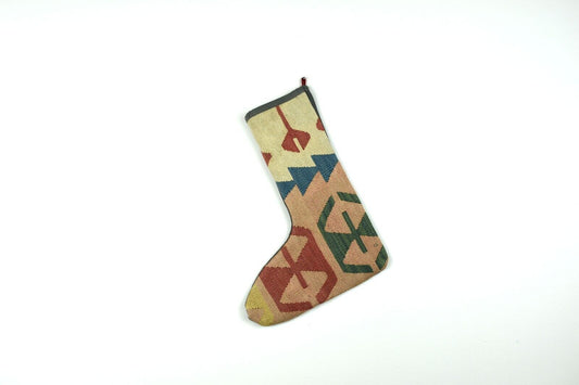 Kilim Christmas Stocking Vintage Rug Stocking Ethnic Decorative Xmas Socks S843