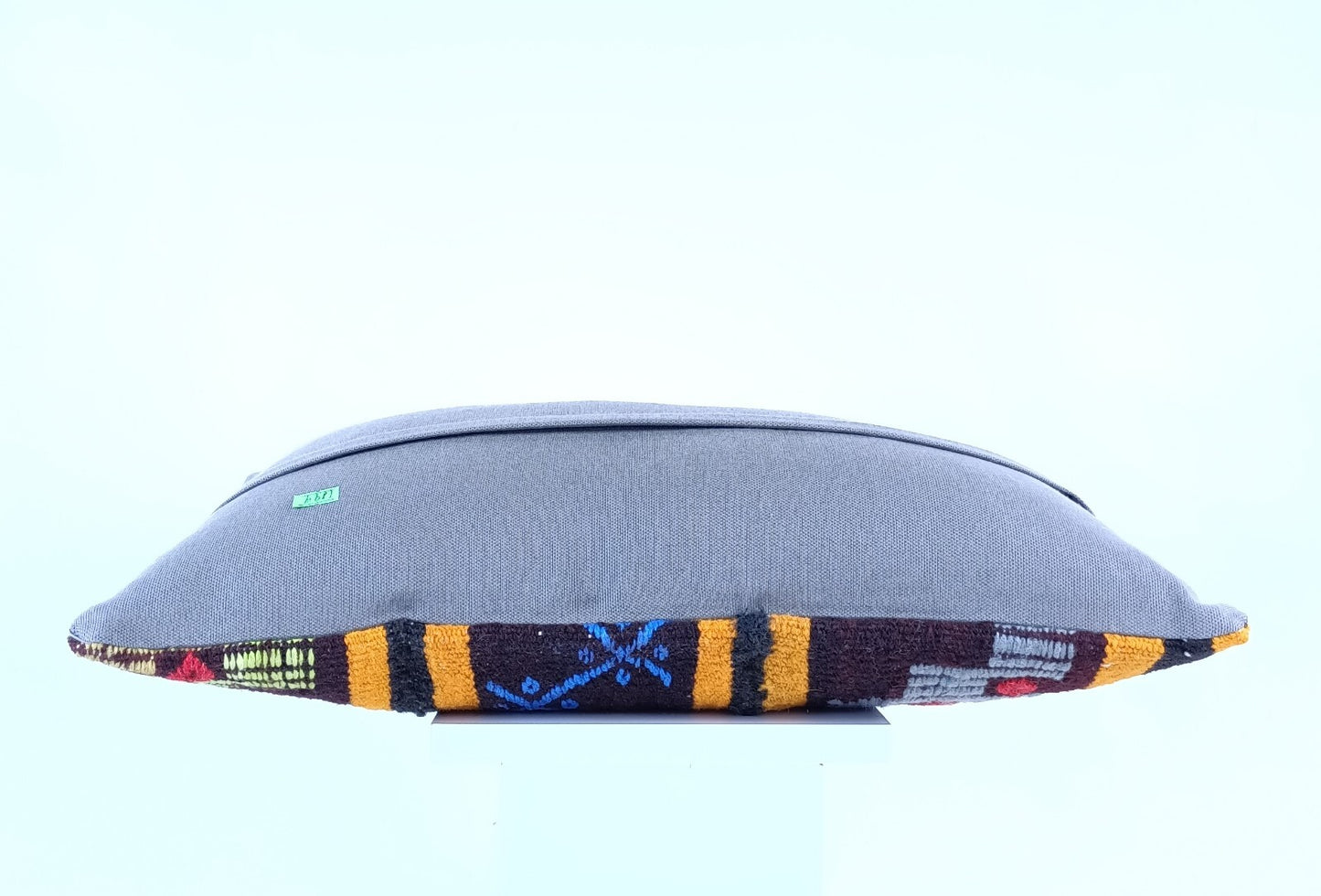 Kilim Pillow Cover 12x20 Handmade Turkish Rug Boho Ethnic Lumbar Cushion 1899