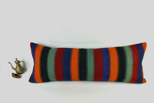 16x42 Kilim Pillow Cover Handmade Extra Large Turkish Lumbar Throw Pillow A2105