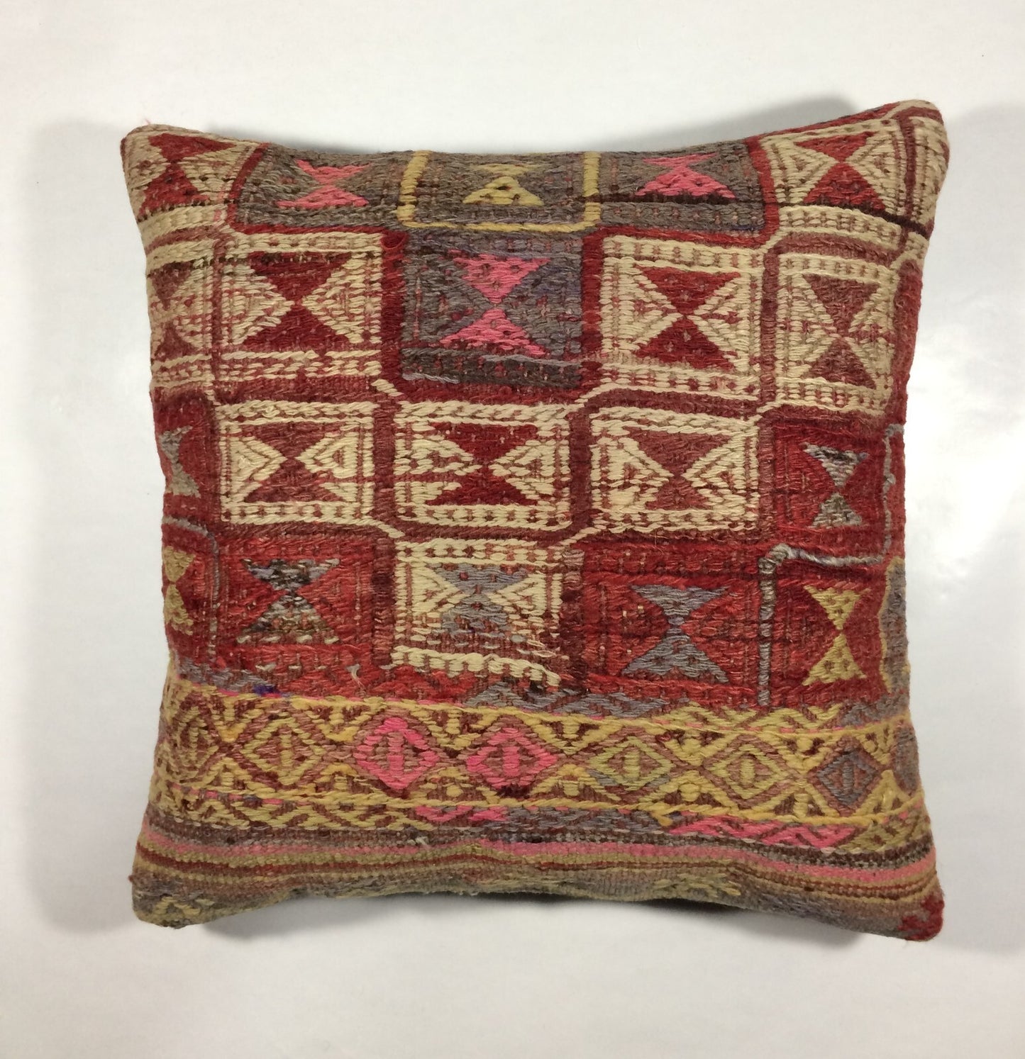 18"x18" Kilim Pillow Cover  Handmade Turkish Vintage Cushion Tribal Lumbar 661