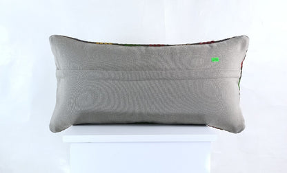 12x24 Kilim Lumbar Cushion Cover Turkish Tribal Vintage Ethnic Pillow E906