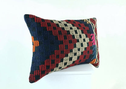 Kilim Cushion Cover 16x24 Throw Pillow Cover Decorative Handmade Lumbar E1269