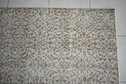 Faded Oushak Rug 5.8x3.8 ft Anatolian Rug Turkish Carpet Boho Floor Rug U06