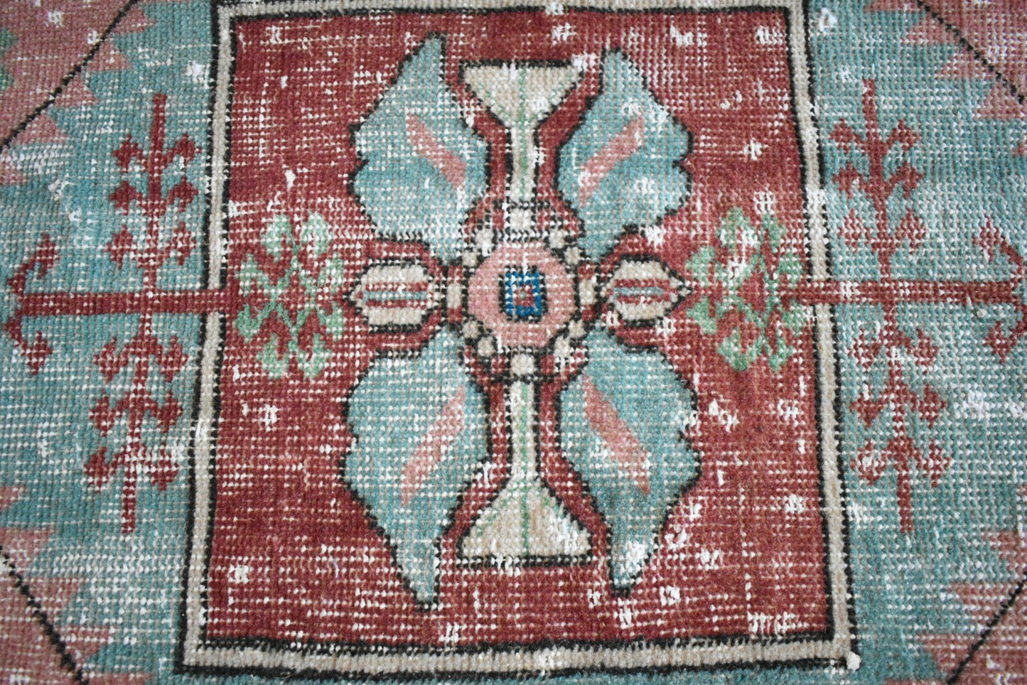 Turkish Runner 2.6x1.4 ft Runner Vintage Oushak Runner Small Faded Runner Y12