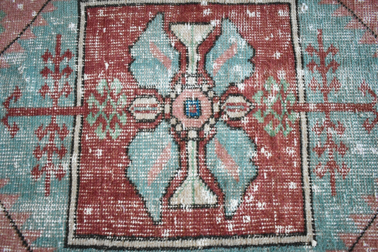 Turkish Runner 2.6x1.4 ft Runner Vintage Oushak Runner Small Faded Runner Y12
