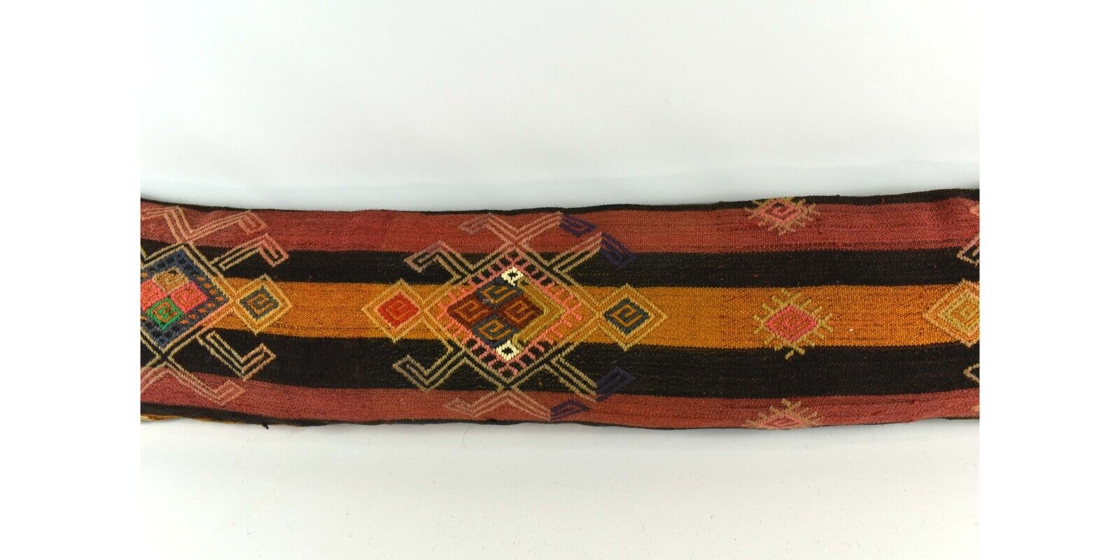 12x48 Vintage Rug Pillow Cover Handwoven Kilim Lumbar Pillow Cover 4062