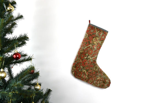 Kilim Christmas Stocking Vintage Rug Stocking Ethnic Decorative Xmas Socks S638