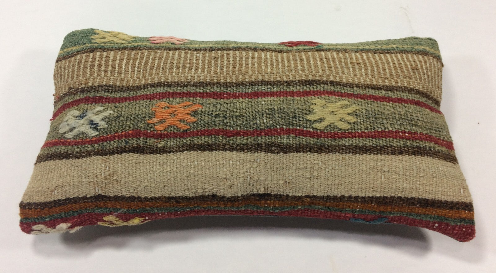 Turkish Cushion Cover 8"x16" Handmade Vintage Boho Ethnic Throw Pillow Case 1241