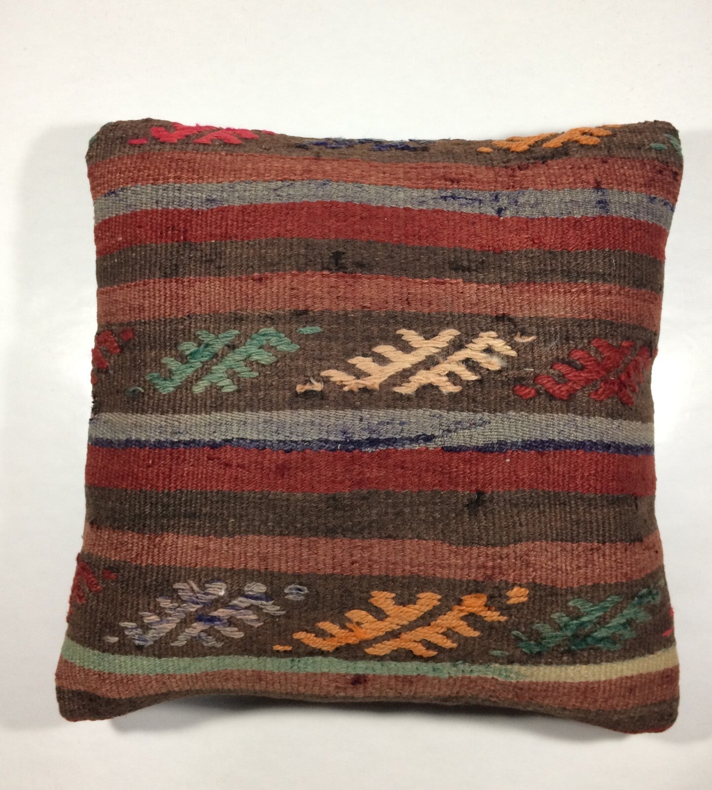 18"x18" Kilim Pillow Cover  Handmade Turkish Vintage Cushion Tribal Lumbar 713