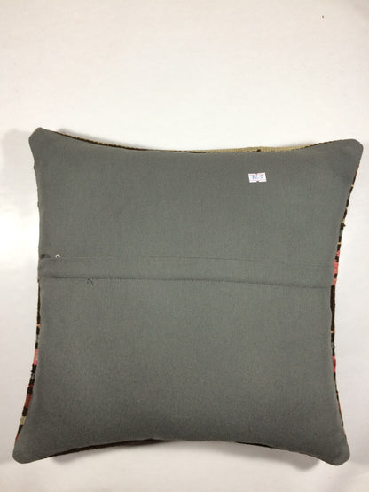 18"x18" Kilim Pillow Cover  Handmade Turkish Vintage Cushion Tribal Lumbar 725