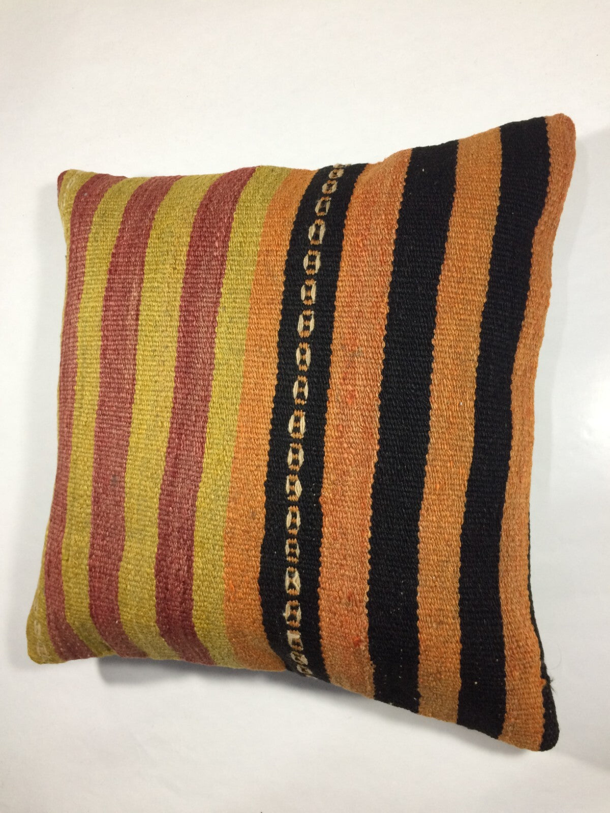 18"x18" Kilim Pillow Cover  Handmade Turkish Vintage Cushion Tribal Lumbar 684