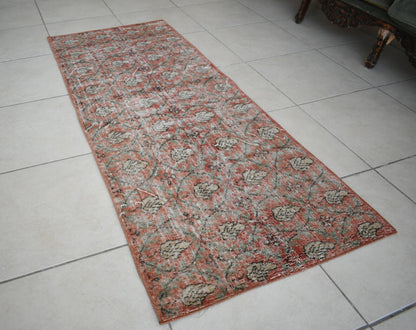 Vintage Runner 5.6x2.2 ft Oushak Runner Anatolian Rug Faded Turkish Runner R07