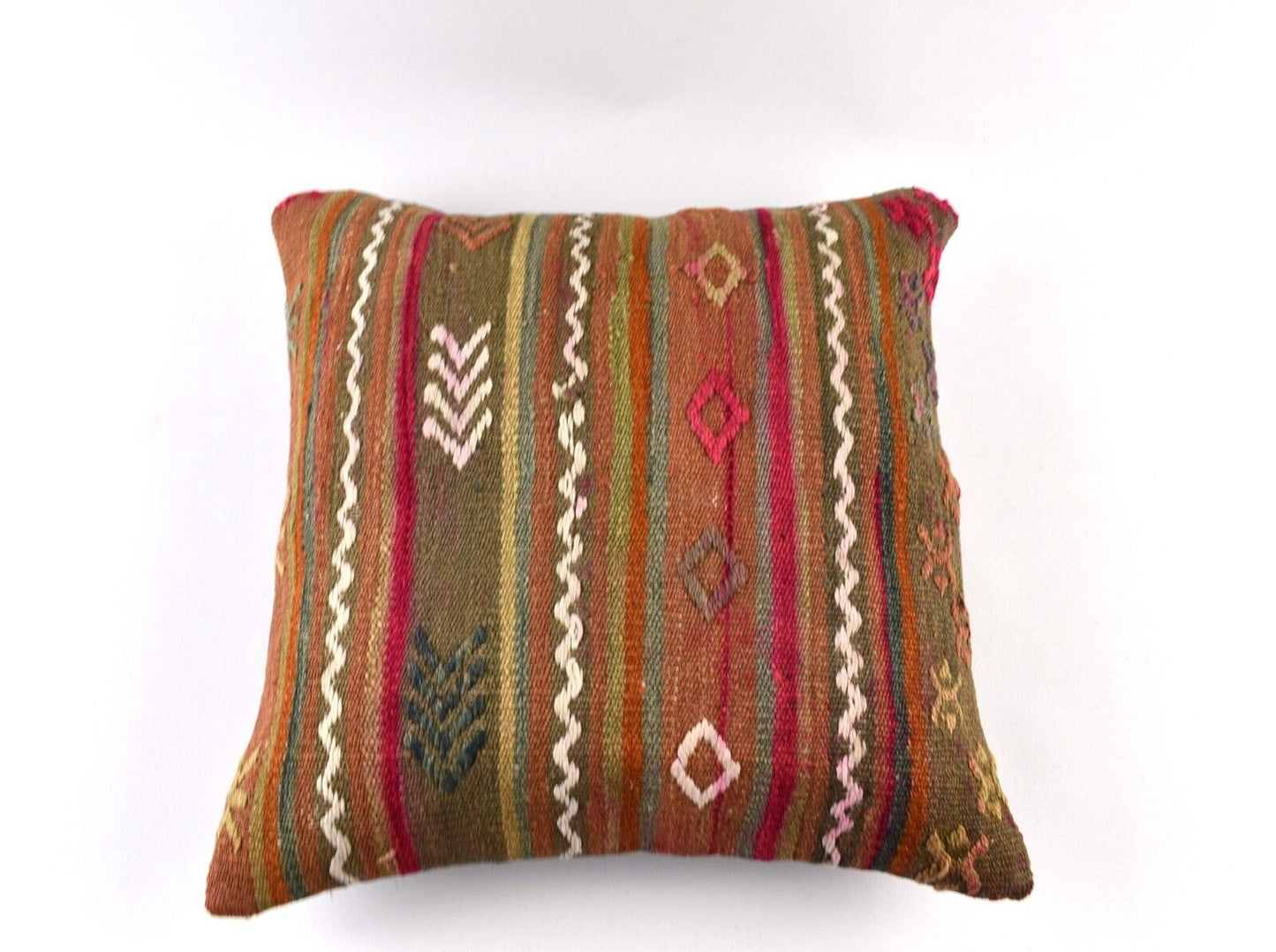 20x20 Kilim Pillow Cover Handmade Vintage Oushak Kilim Cushion Cover 4712