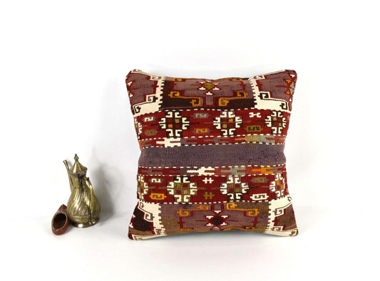 16x16 Ethnic Vintage Turkish Rug Pillow Cover Home Decorative Boho Cushion 3676