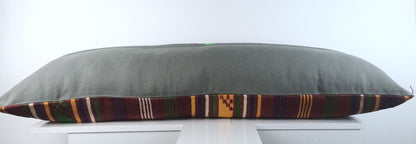 Extra Large Kilim Pillow Cover 16x48 Handmade Ethnic Boho Oriental Lumbar A1563