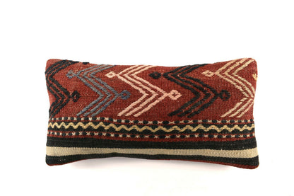 8x16 Kilim Pillow Cover Vintage Tribal Oushak Kilim Ethnic Lumbar Cover A2973