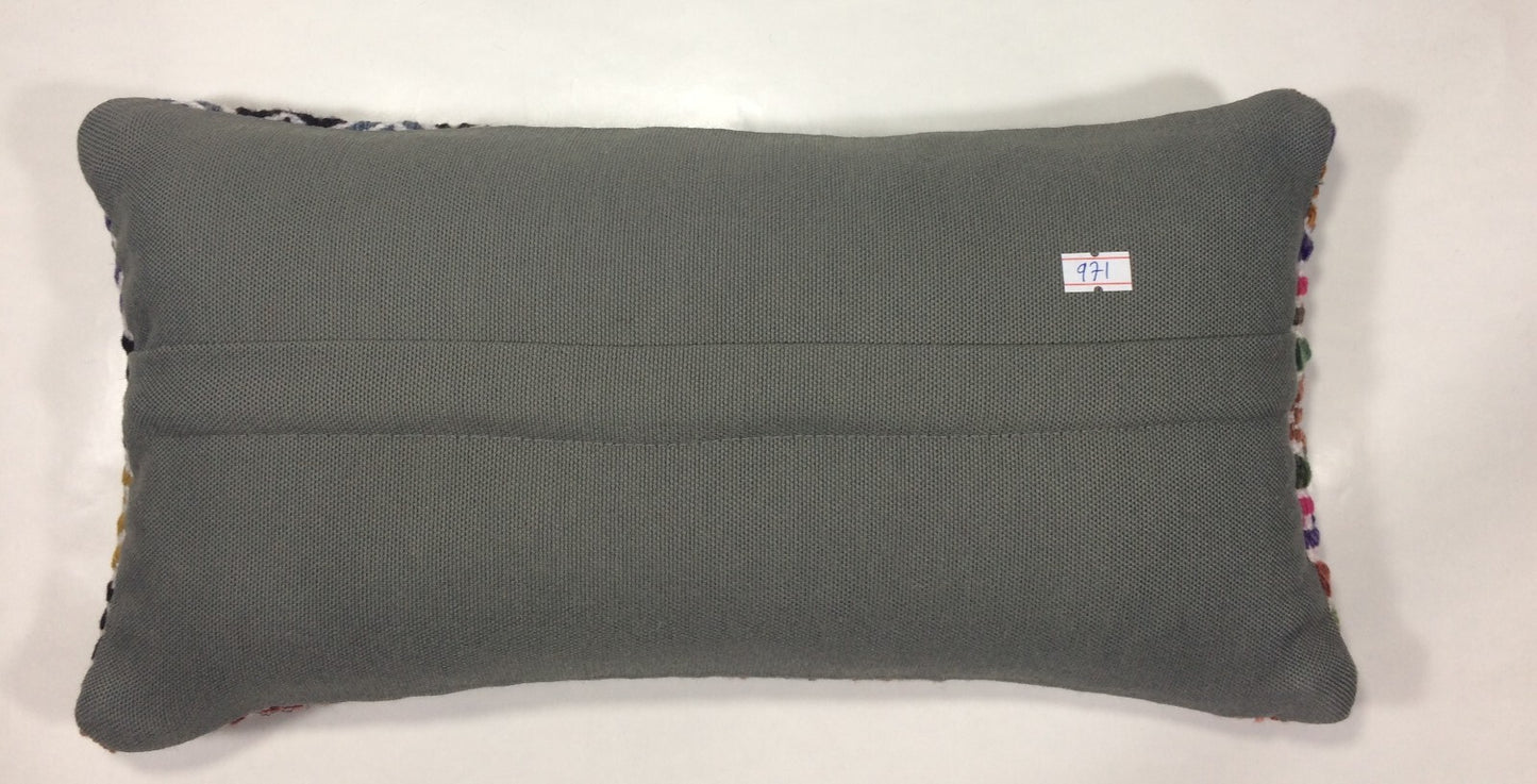 Turkish Cushion Cover 8"x16" Handmade Vintage Boho Ethnic Throw Pillow Case 971