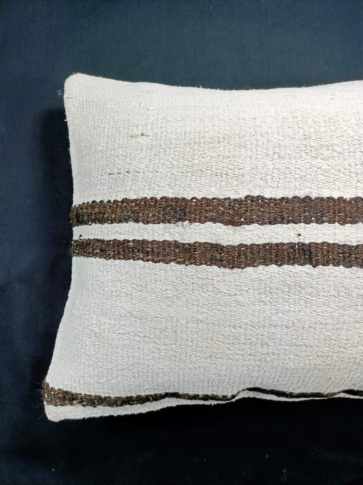 Kilim Pillow Cover 12x20 Turkish Handmade Sofa Couch Floor Lumbar Cushion E39