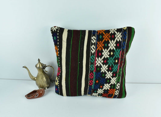 Kilim Pillow Cover 14x14 Vintage Home Decorative Sofa Couch Cushion A1766