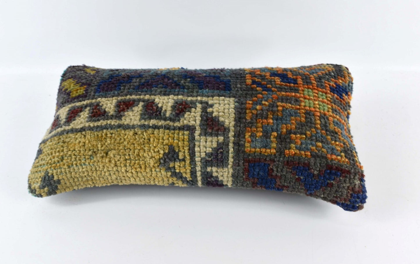 Turkish Cushion Cover 8"x16" Handmade Vintage Boho Ethnic Throw Pillow Case 4436