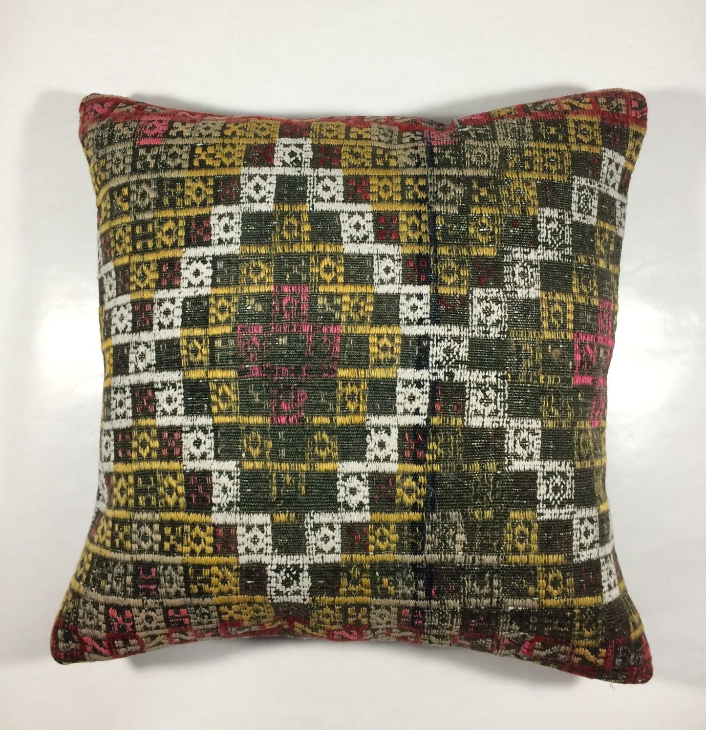 18"x18" Kilim Pillow Cover  Handmade Turkish Vintage Cushion Tribal Lumbar 669