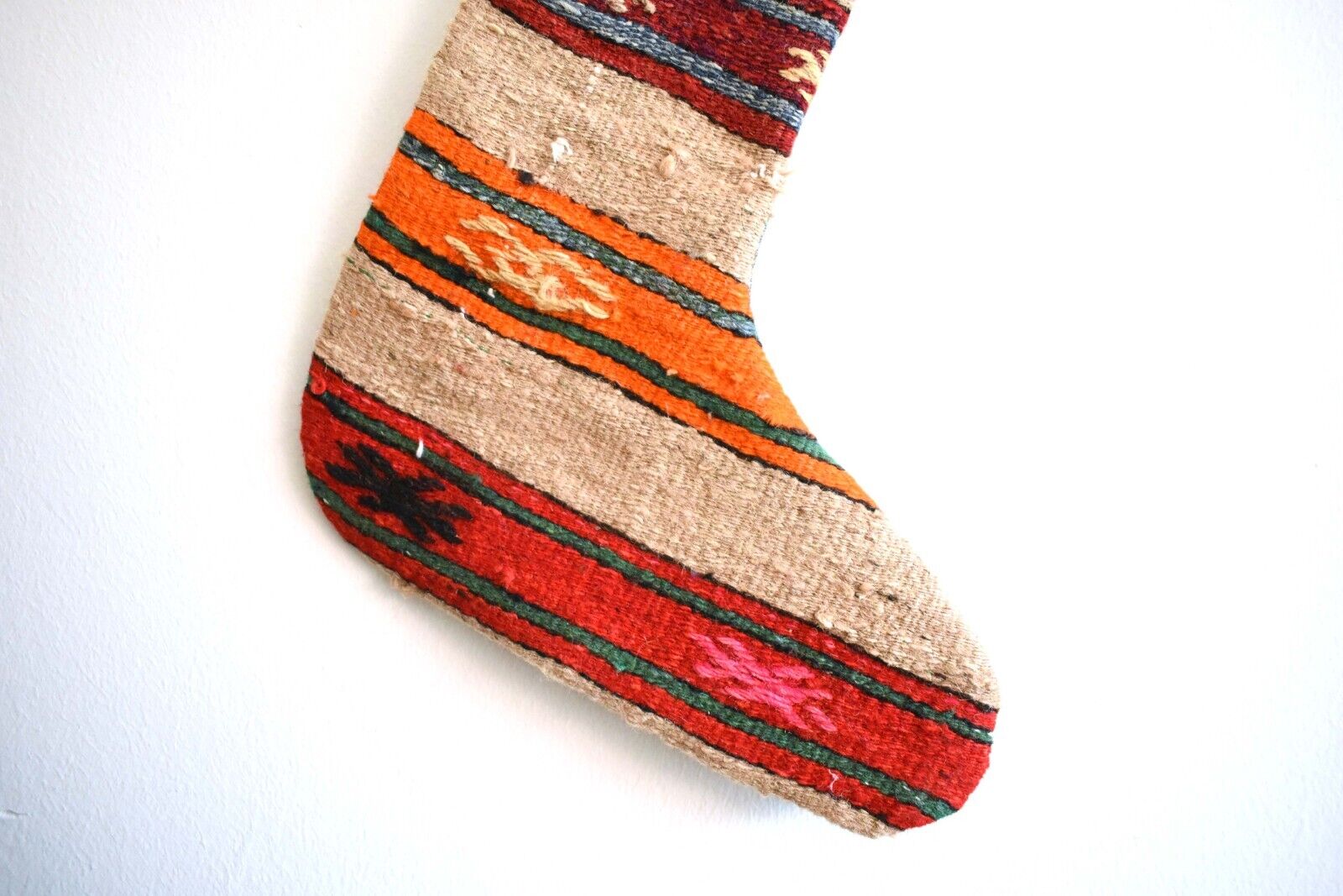 Christmas Stocking Kilim Christmas Sock Rug Gift Stocking Xmas Decor Socks S01