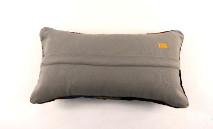 8x16 Kilim Pillow Cover Vintage Tribal Oushak Kilim Ethnic Lumbar Cover A2976
