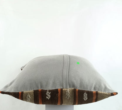 20x20 Kilim Pillow Cover Handmade Vintage Oushak Kilim Cushion Cover 2568