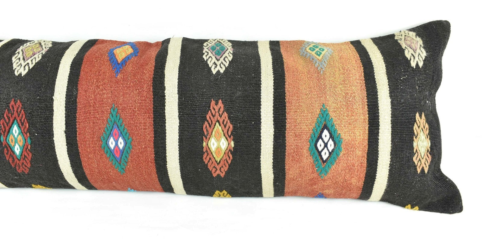 Extra Large Kilim Pillow Cover 16x48 Handmade Ethnic Boho Oriental Lumbar 3235