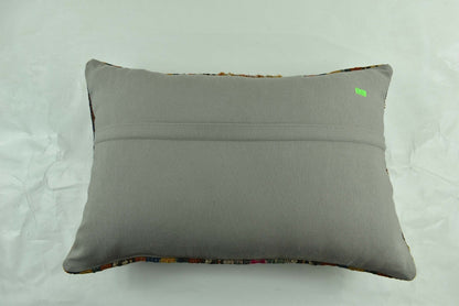 Kilim Pillow Cover 16x24 Tribal Vintage Turkish Carpet Lumbar Pillow Cover 3072