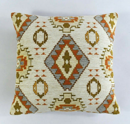 Turkish Woven Fabric Kilim Pattern Decorative Lumbar Pillow Cover Ethnic Tribal