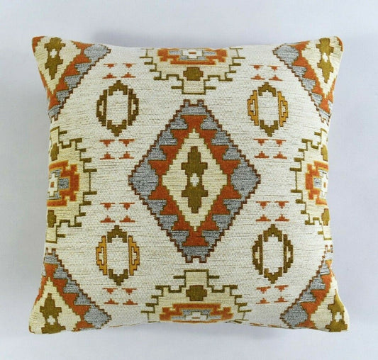 Turkish Woven Fabric Kilim Pattern Decorative Lumbar Pillow Cover Ethnic Tribal