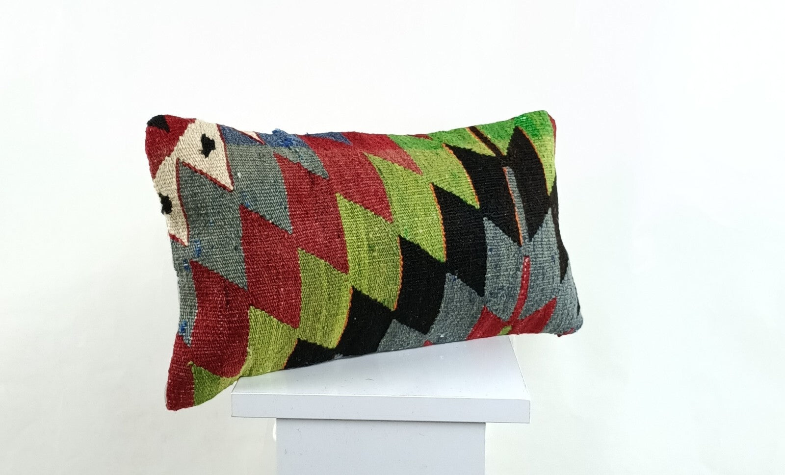 Turkish Cushion Cover 8"x16" Handmade Vintage Boho Ethnic Throw Pillow Case 2620